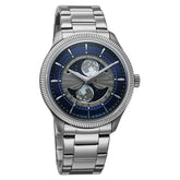 Titan Stellar Analog Men's watch with Dual Moon Phase and Silver Dial and Brown Leather, 10050SM01